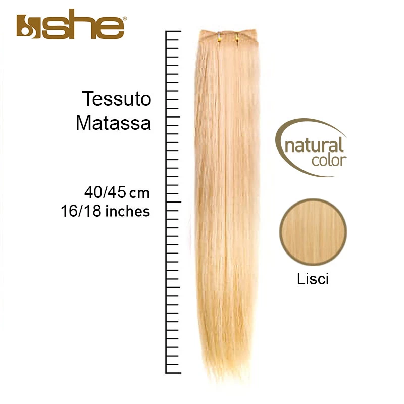 SHE Extension Weft Long Hair Capelli Naturali Tessuti 40-45 cm