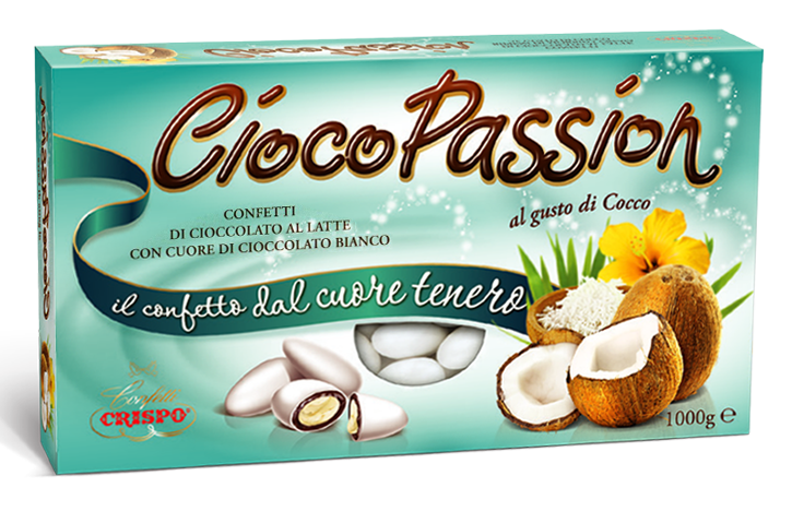 Crispo CiocoPassion Confetti Gusto Cocco con Cioccolato al Latte 1kg