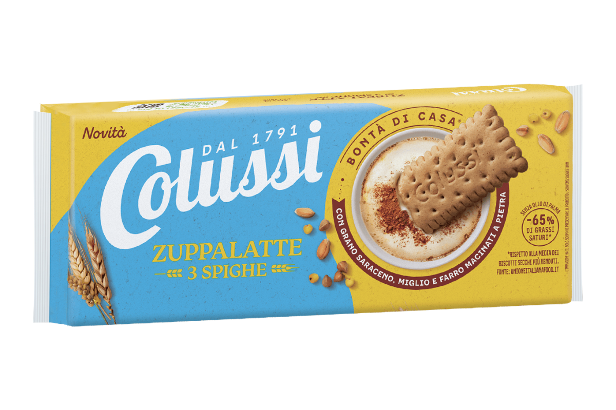 Colussi Zuppalatte 3 Spighe Biscotto con Grano Saraceno, Miglio e Farro 250g