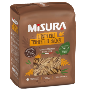 Misura Fusilli Rigate Integrali Ricchi di Fibre 500g